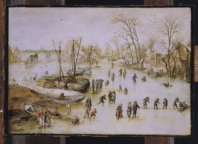 Schlittschuhläufer auf dem See von Jan the Elder Brueghel